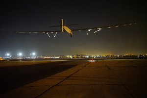 © Solarimpulse/ Abflug des Solarflugzeugs